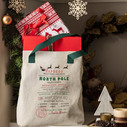 Tote Bag Livraison spéciale | du pôle nord de Père Noël