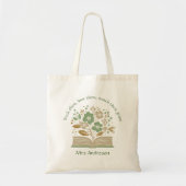 Tote Bag Livre de fleurs moderne enseignant Merci cadeau (Devant)
