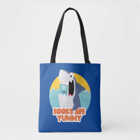 Tote Bag Livre de la bibliothèque de requins (Devant)
