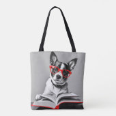 Tote Bag Livre de lecture de chien (Dos)