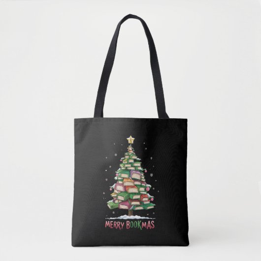 Tote Bag Livre de Noël Lover Tree Librairie Joyeux Bookmas (Devant)