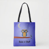 Tote Bag Livre de texte personnalisé de chouette nocturne (Devant)