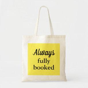 Tote Bag Livre drôle fourre-tout, joli jaune, lavable mach