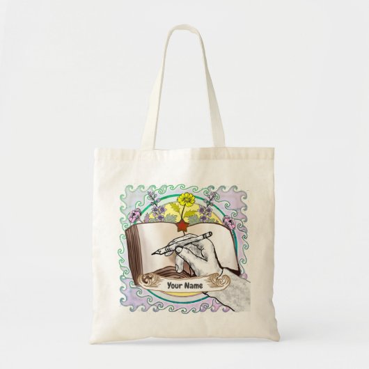 Tote Bag Livre Fleurs à la main (Devant)