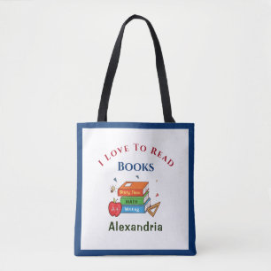 Tote Bag Livres amusants que j'aime lire enfant