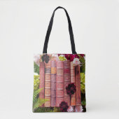 Tote Bag Livres anciens et fleurs bourguignonnes (Devant)