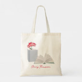 Tote Bag Livres Botaniques & Bibliothèque Lecture Nom Perso (Dos)