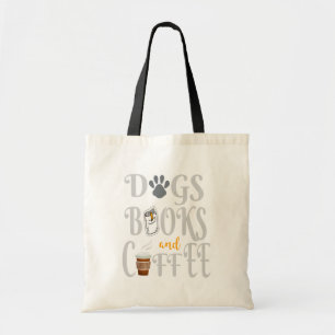 Tote Bag Livres De Chiens Et Café