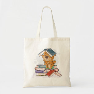 Tote Bag Livres De Lecture D'Ours Cartoon Cute