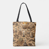 Tote Bag Livres et bougies vintages Motif (2) (Dos)