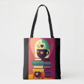 Tote Bag Livres Et Café (Devant)