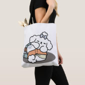 Tote Bag Livres et écorces - Conception de lecture de chien (De près)