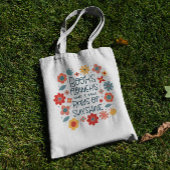Tote Bag Livres Et Fleurs