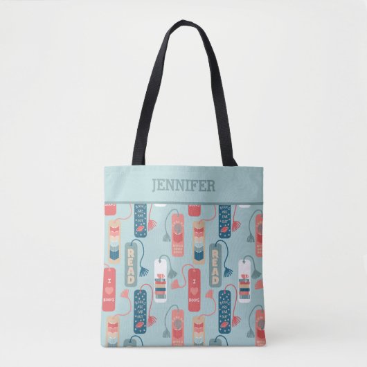 Tote Bag Livres et lecture Signets thématiques modélisés (Devant)