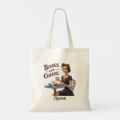 Tote Bag Livres et livre de café Citation de l'auteur (Dos)