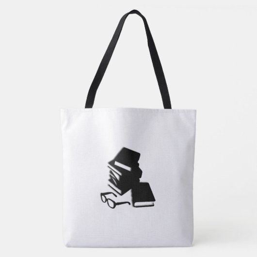 Tote Bag Livres et Lunettes (Devant)
