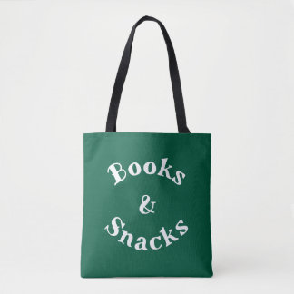 Tote Bag Livres et Snacks Livre Lover Drôle Citation Minima