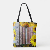 Tote Bag Livres et tournesols (Dos)