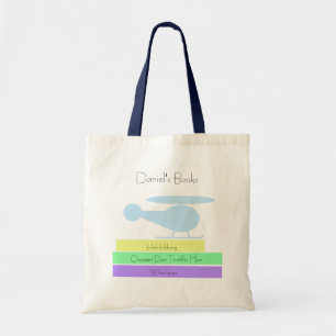Tote Bag Livres pour enfants et hélicoptère de jouets