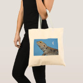 Tote Bag Lizard gris et demi-lune (Devant (produit))