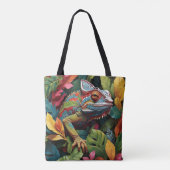 Tote Bag Lizard Leaves & Colour (Dos)