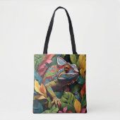Tote Bag Lizard Leaves & Couleur (Devant)