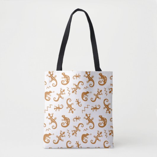 Tote Bag Lizards Chameleons : Design Motif sans couture. (Devant)