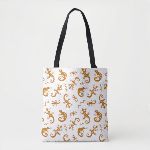 Tote Bag Lizards et caméléons motif sans soudure