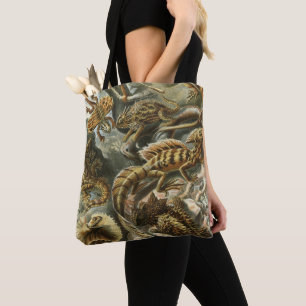 Tote Bag Lizards par Ernst Haeckel Vintage Lacertilia Anima