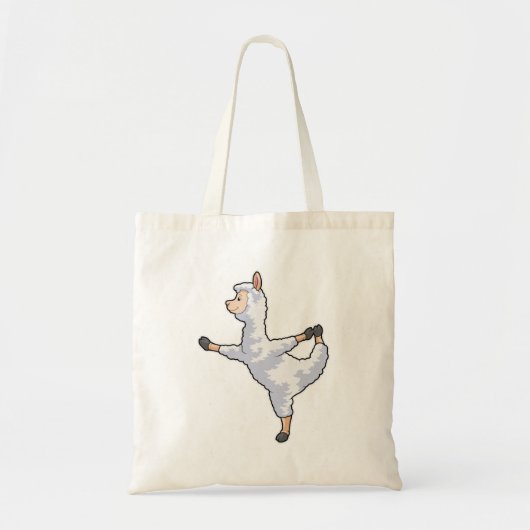 Tote Bag Llama at yoga (Devant)
