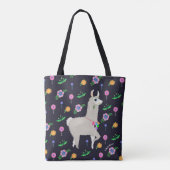 Tote Bag Llama aux fleurs (Dos)