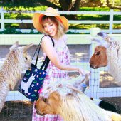 Tote Bag Llama aux fleurs