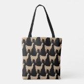 Tote Bag Llama Champagne Gold Sparkings motif Monogramme (Dos)