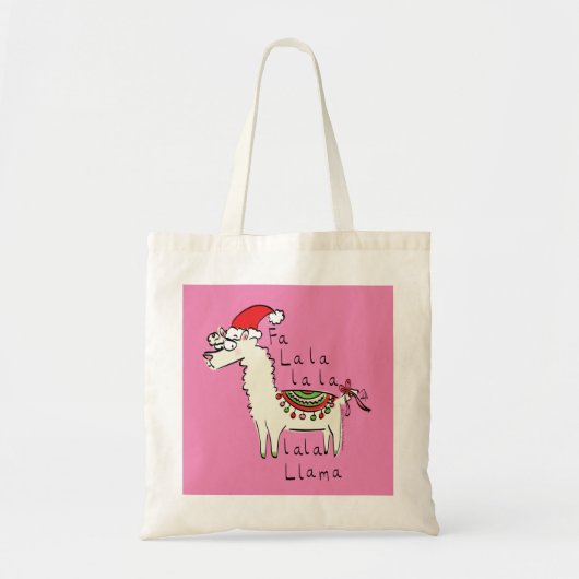 Tote Bag Llama Christmas Enfants mignonne Drôle (Devant)