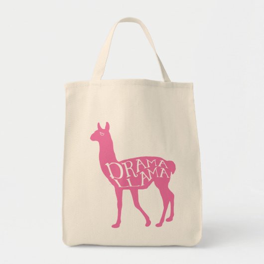 Tote Bag Llama Drama Rose (Devant)