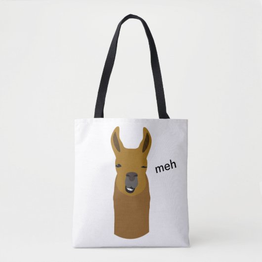 Tote Bag Llama Drôle Face (Devant)