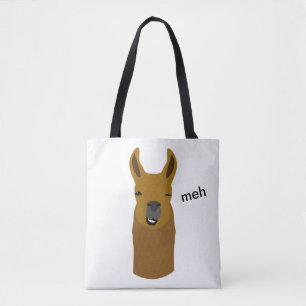 Tote Bag Llama Drôle Visage