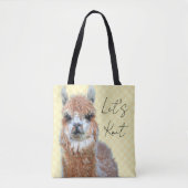 Tote Bag Llama Faisons du Tricot (Devant)