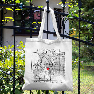 Tote Bag Localisateur d'amour Albuquerque   Bienvenue Maria