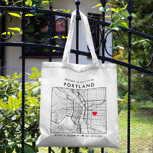 Tote Bag Localisateur d'amour Portland   Accueil du Mariage