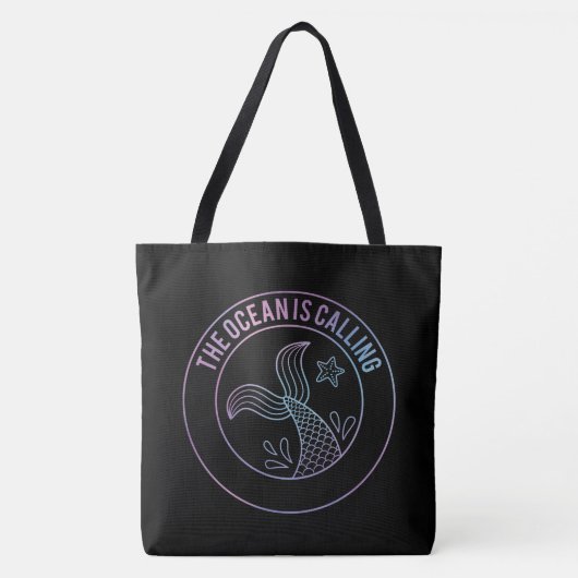 Tote Bag L'Océan Appelle Amour Sirène Océanique (Devant)