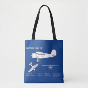 Tote Bag Lockheed Vega 5B - Plans d'avion ABD