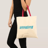 Tote Bag Logo-Aqua dix-sept (Devant (produit))