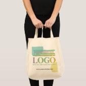 Tote Bag Logo Cercles Turquoise Jaune Site Web (Devant (produit))