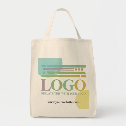 Tote Bag Logo Cercles Turquoise Jaune Site Web (Devant)