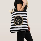 Tote Bag Logo de beauté d'or de coiffeur de maquilleur (De près)