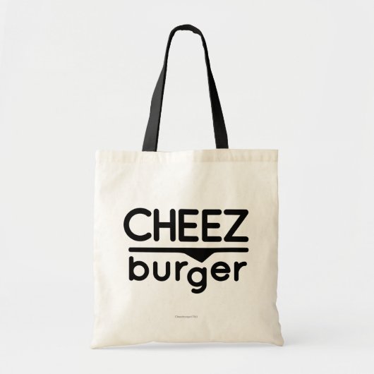 Tote Bag Logo de Cheezburger (noir) (Devant)