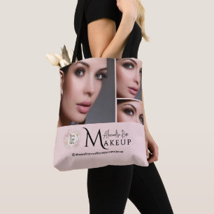 Tote Bag Logo de l'artiste en maquillage photo en écriture