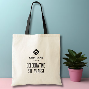 Tote Bag Logo de l'entreprise célébrant # ans sur mesure