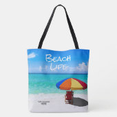 Tote Bag Logo de l'entreprise Tropical Beach Umbrella Cadea (Dos)